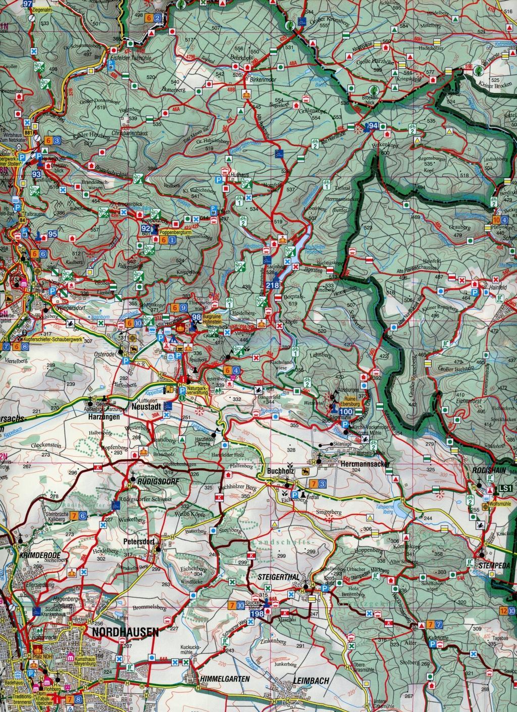 Beispielinhalt (Bild) Östlicher Naturpark Harz 1:50 000