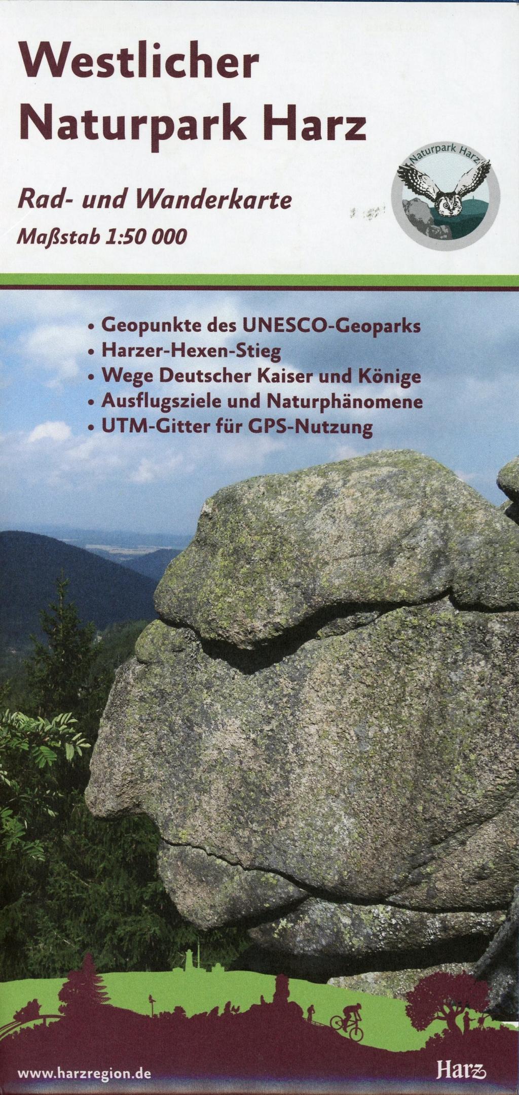 Vorderes Coverbild Westlicher Naturpark Harz 1:50 000