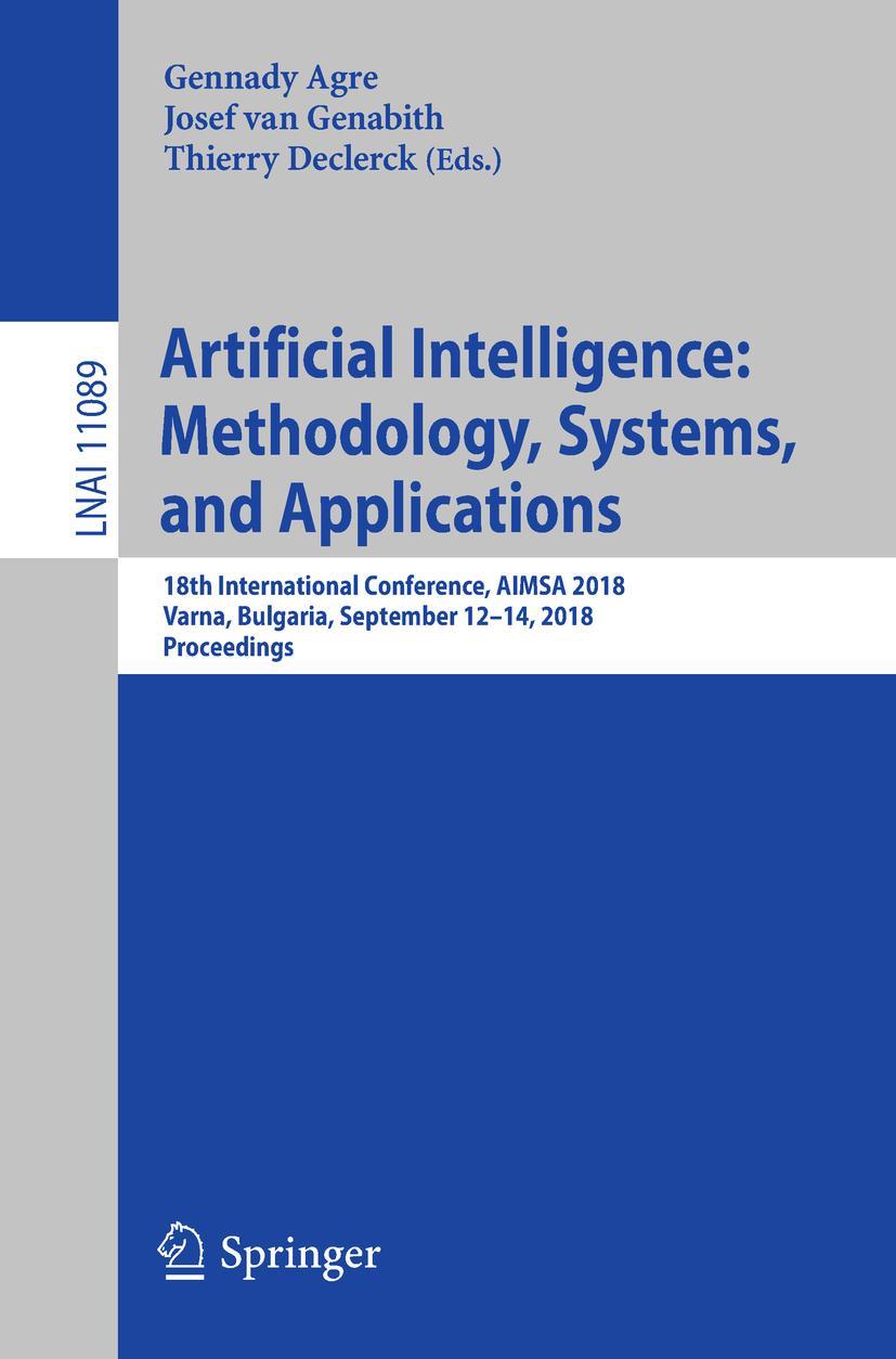 Vorderes Coverbild Artificial Intelligence: Methodology, Systems, and Applications