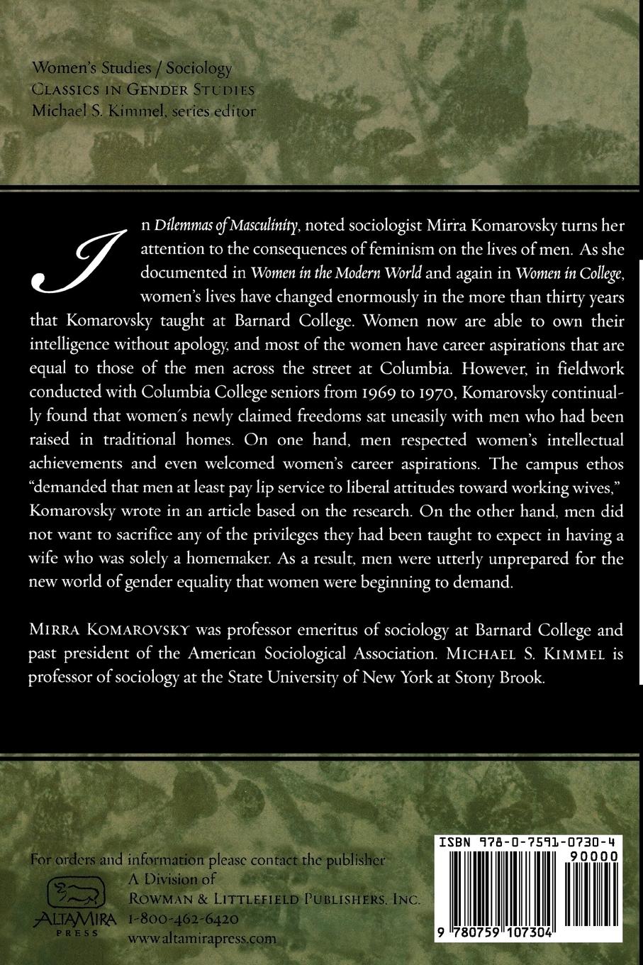 Rückseitencover Dilemmas of Masculinity