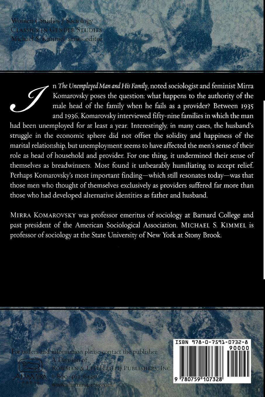 Rückseitencover Unemployed Man and His Family