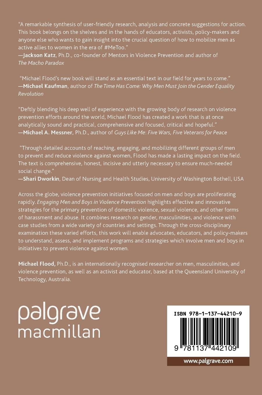Rückseitencover Engaging Men and Boys in Violence Prevention