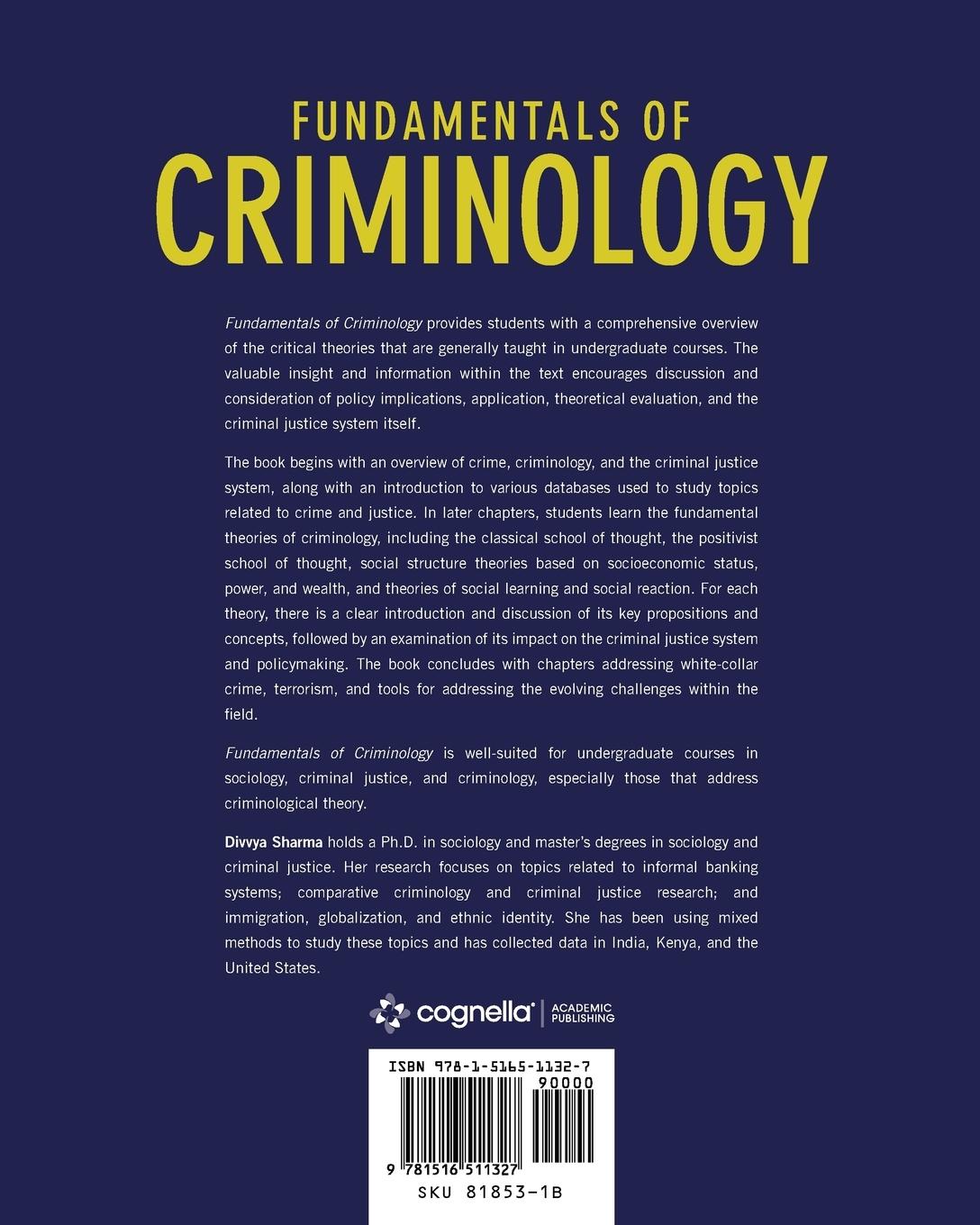 Rückseitencover Fundamentals of Criminology