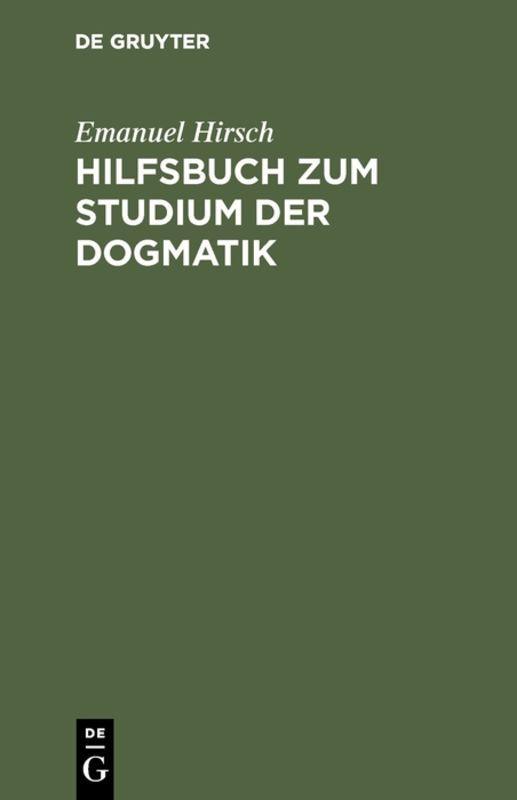 Vorderes Coverbild Hilfsbuch zum Studium der Dogmatik