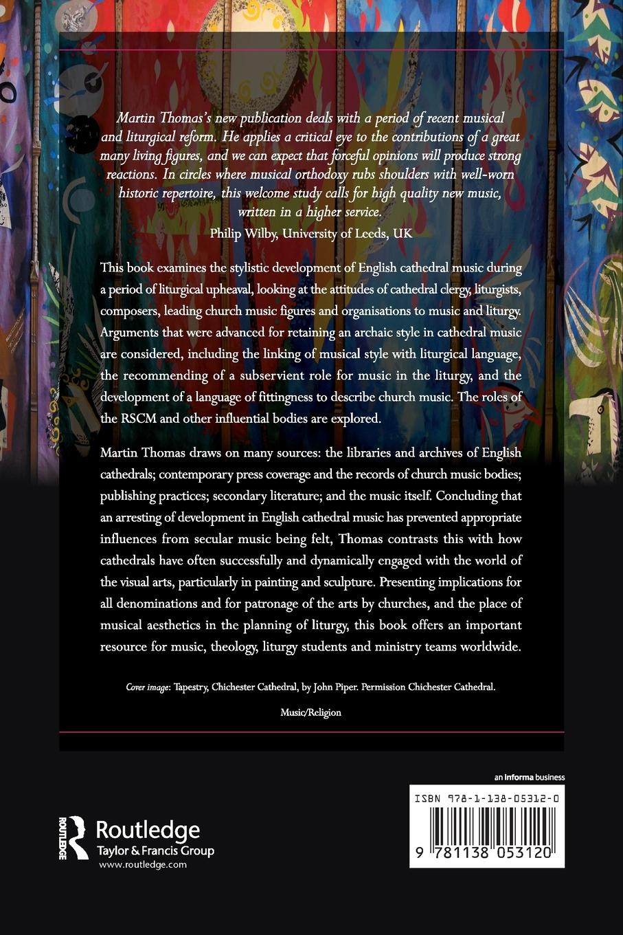 Rückseitencover English Cathedral Music and Liturgy in the Twentieth Century