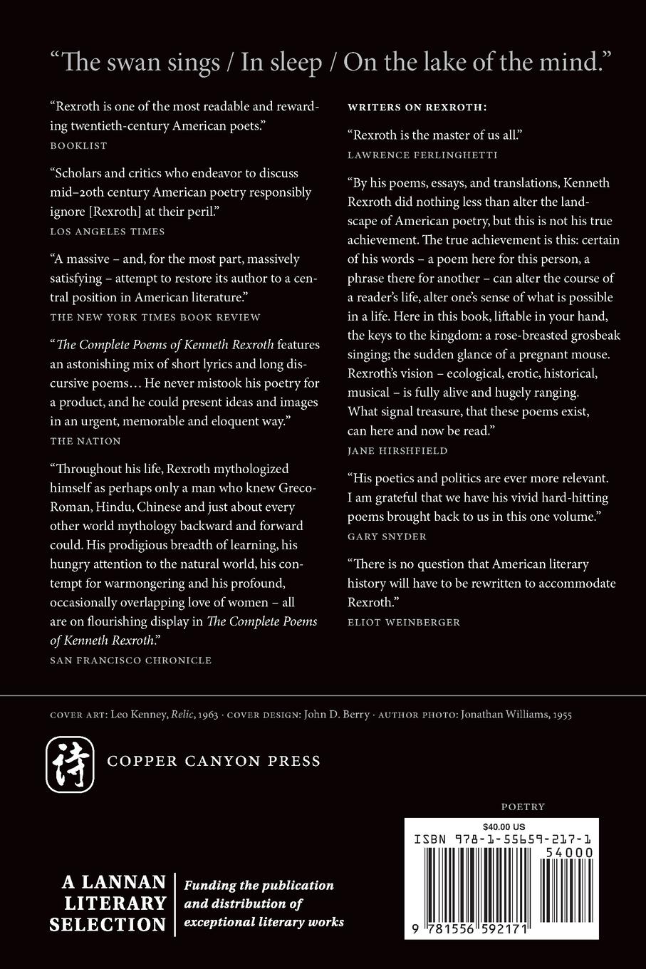 Rückseitencover The Complete Poems of Kenneth Rexroth