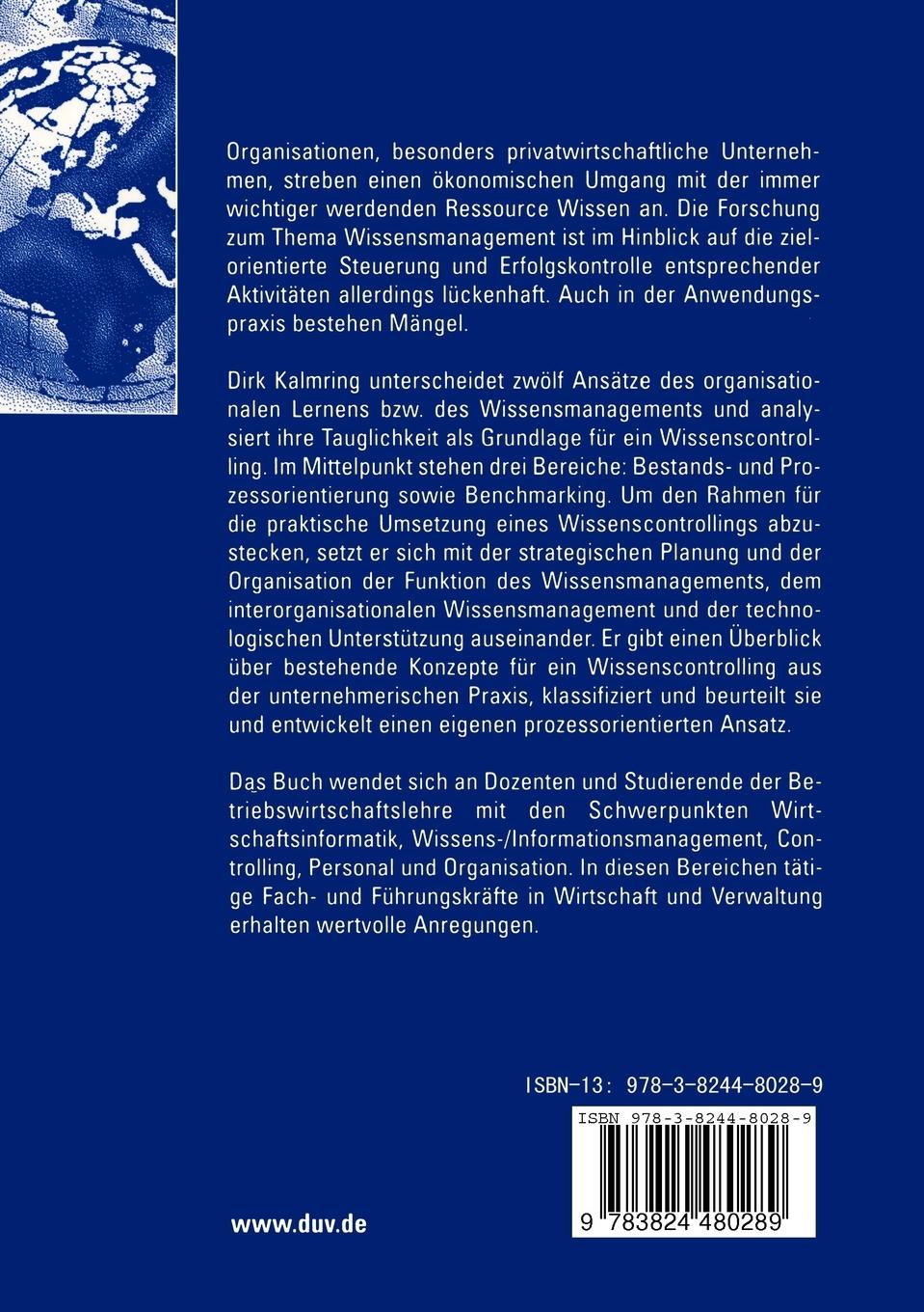 Rückseitencover Performance Measurement von wissensintensiven Geschäftsprozessen