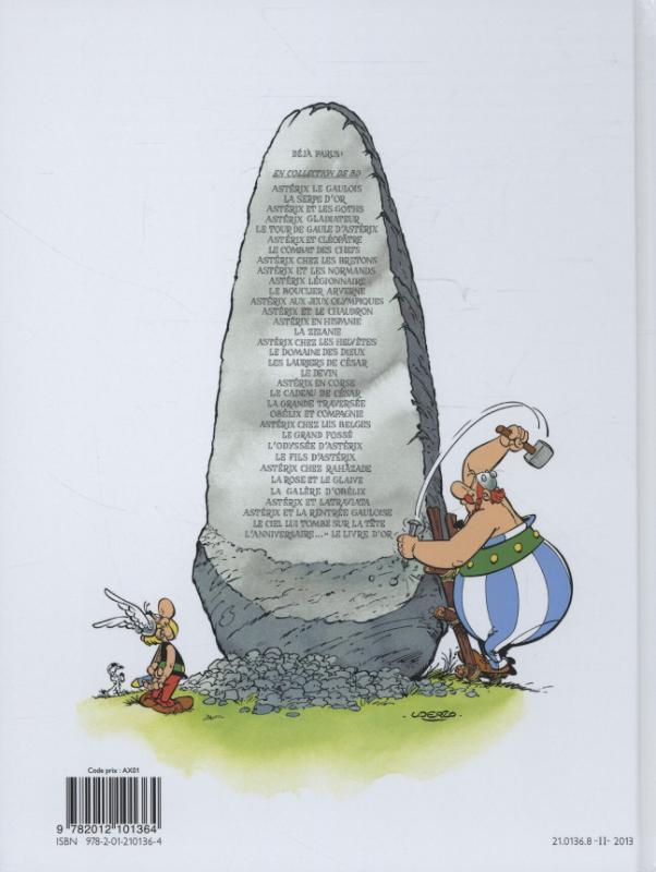 Rückseitencover Asterix 4 Französische Ausgabe. Asterix gladiateur. Sonderausgabe