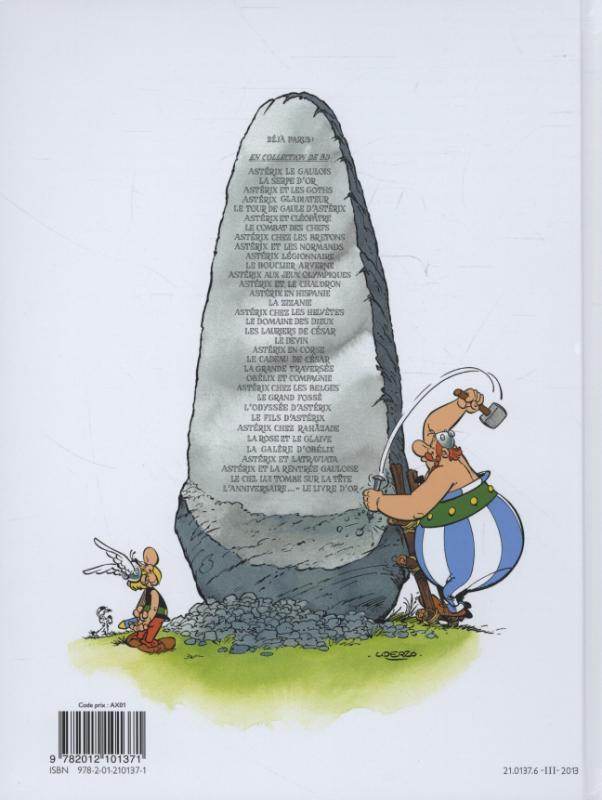 Rückseitencover Asterix Französische Ausgabe. Le tour de Gaule d' Asterix. Sonderausgabe