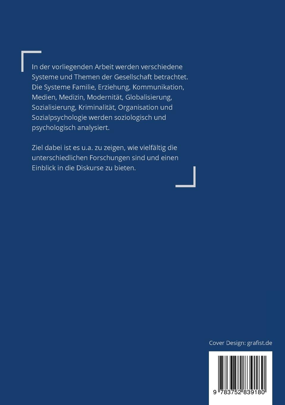 Rückseitencover Systeme der Gesellschaft