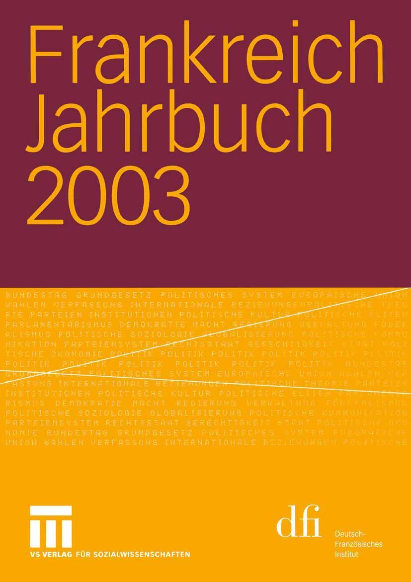 Vorderes Coverbild Frankreich Jahrbuch 2003