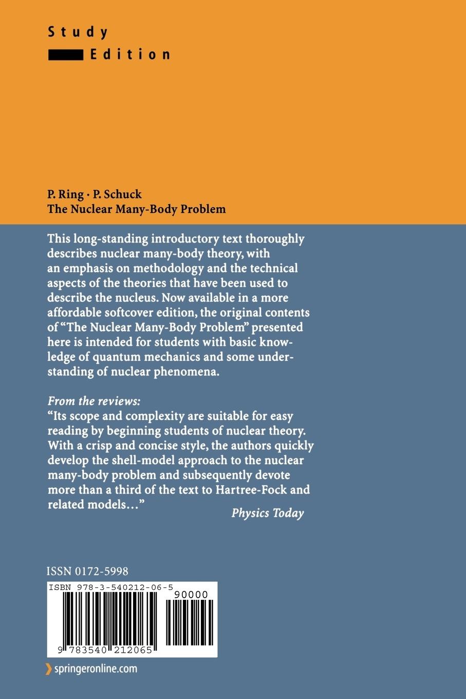 Rückseitencover The Nuclear Many-Body Problem