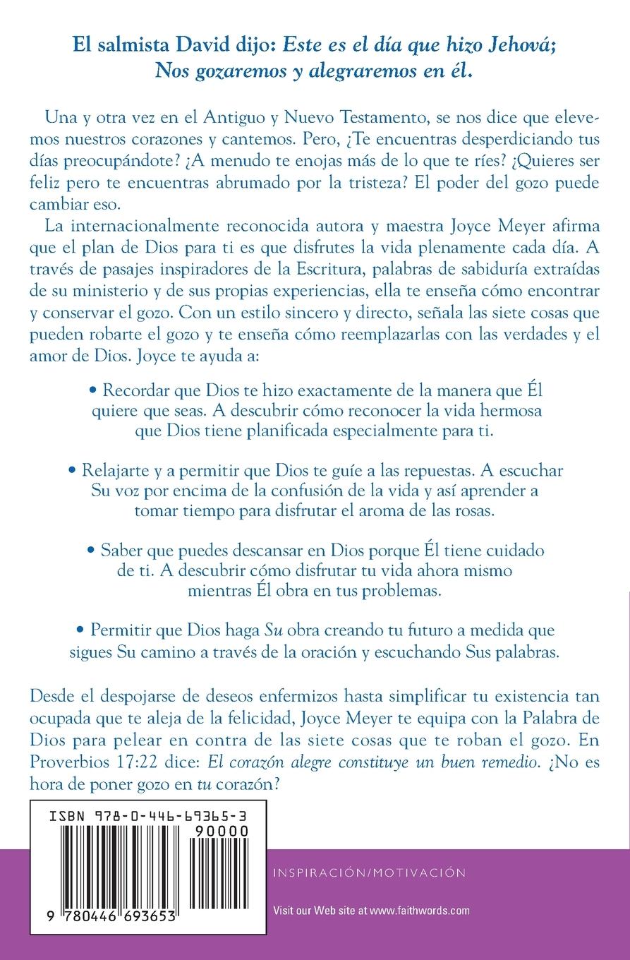 Rückseitencover Las Siete Cosas Que Te Roban El Gozo