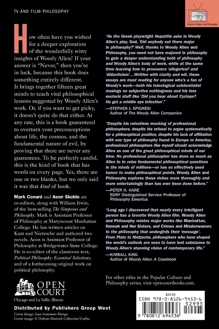 Rückseitencover Woody Allen and Philosophy