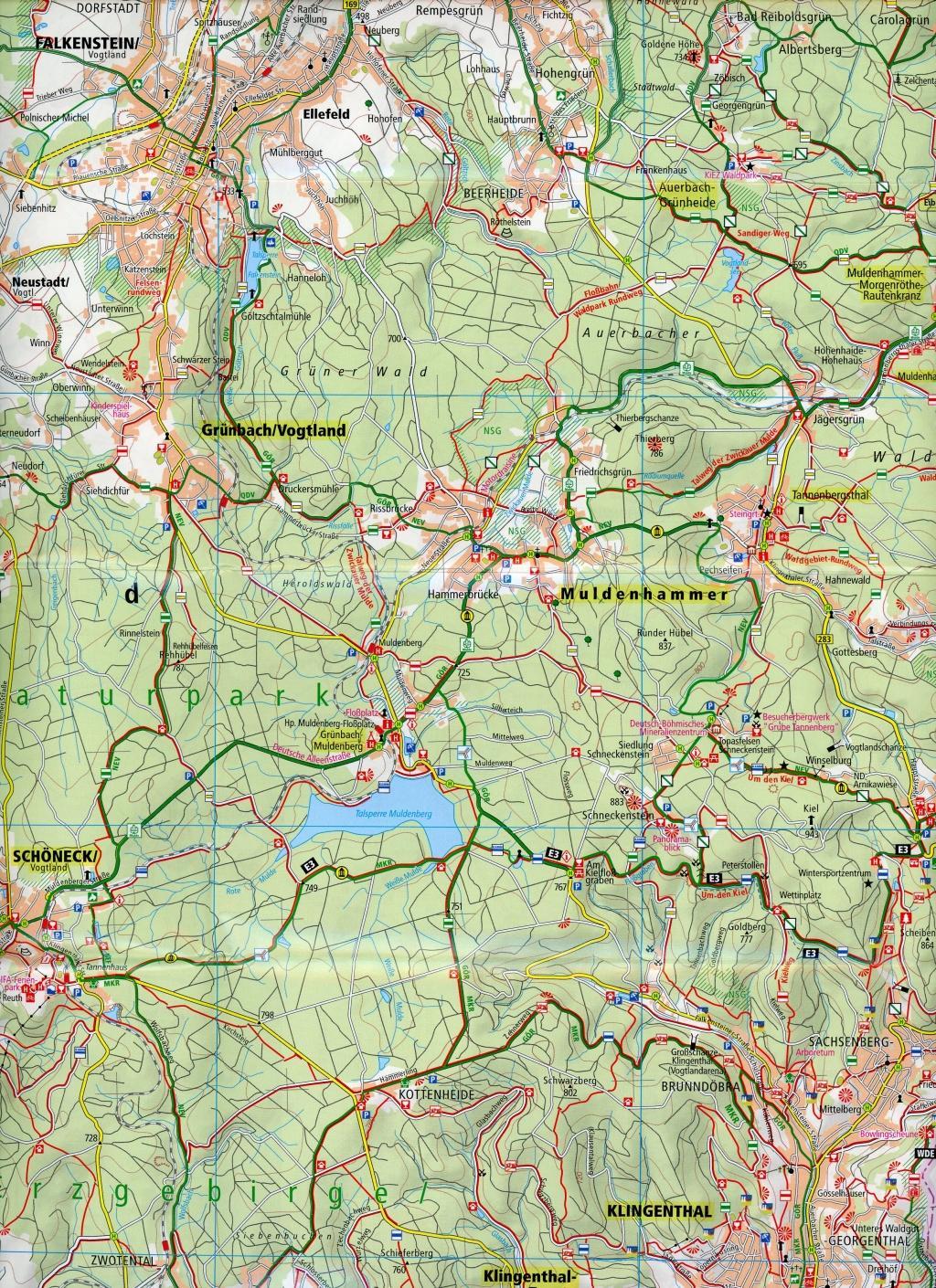Beispielinhalt (Bild) Vogtland - Elstergebirge 1:50 000