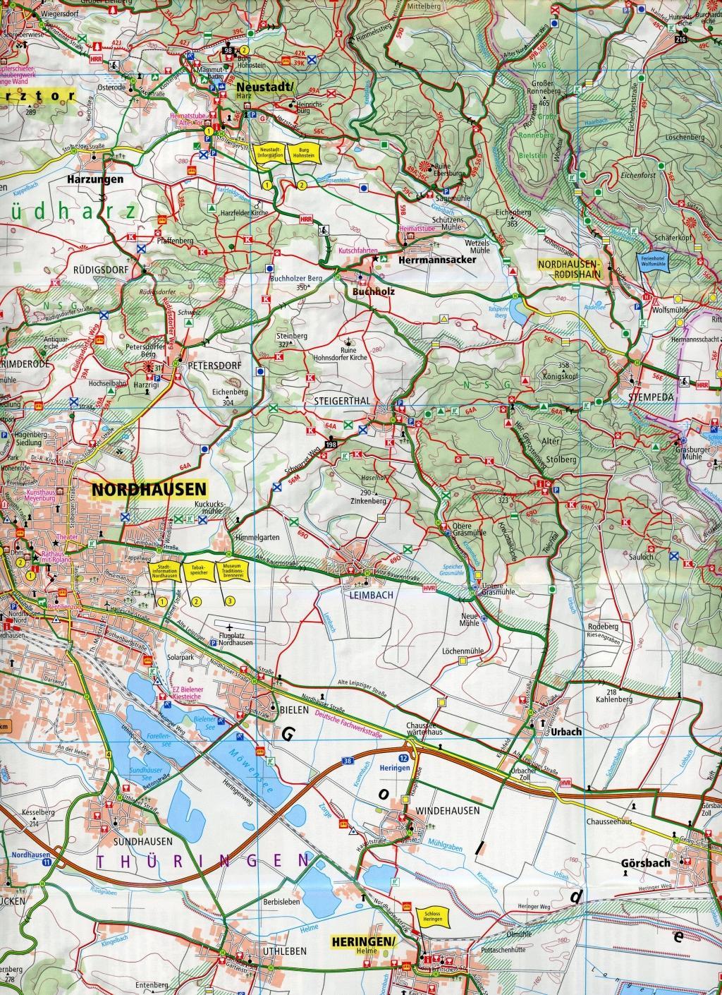 Beispielinhalt (Bild) Südharz - Kyffhäuser 1:50 000