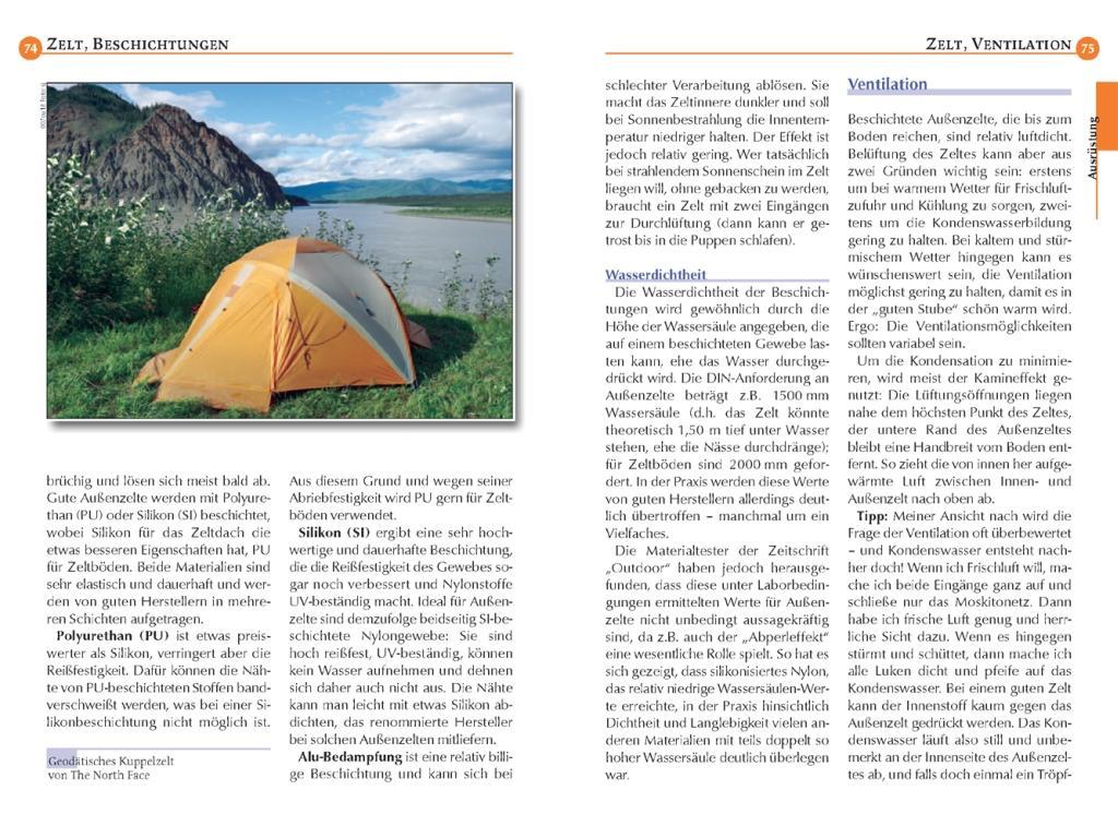 Beispielinhalt (Bild) Reise Know-How Outdoor-Handbuch