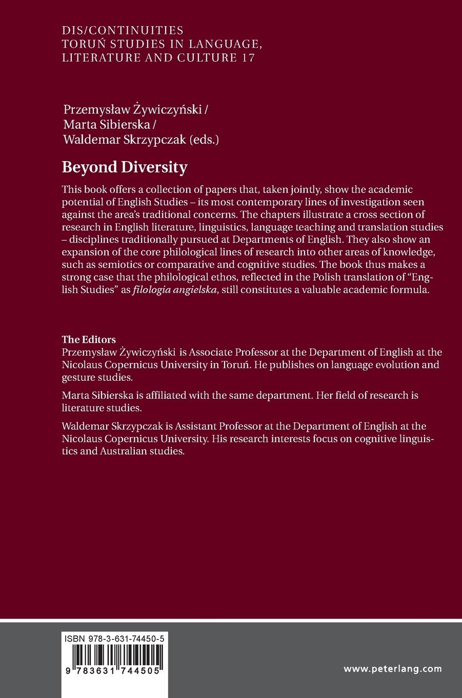 Rückseitencover Beyond Diversity