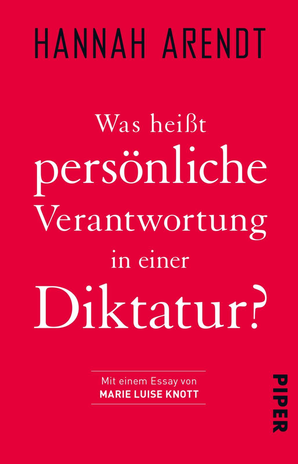 Vorderes Coverbild Was heißt persönliche Verantwortung in einer Diktatur?