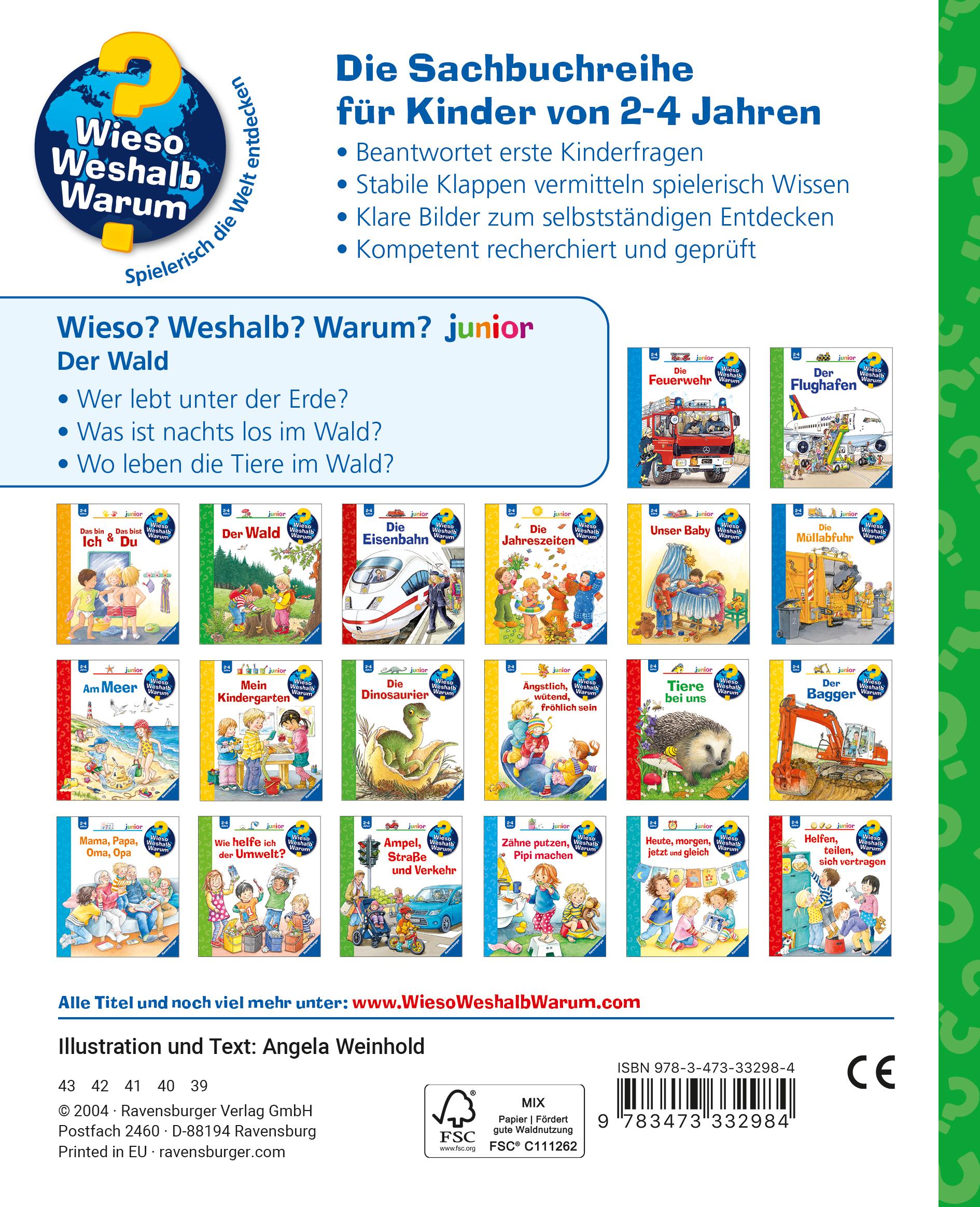 Rückseitencover Wieso? Weshalb? Warum? junior, Band 6: Der Wald