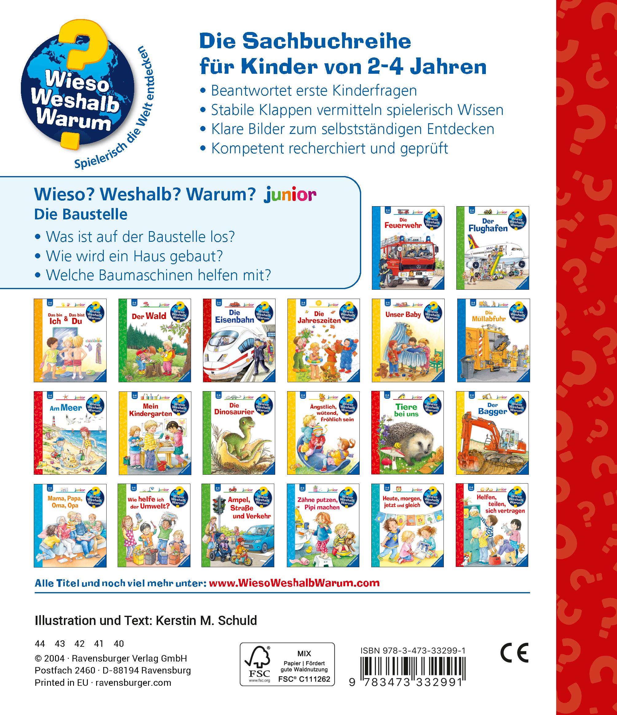 Rückseitencover Wieso? Weshalb? Warum? junior, Band 7: Die Baustelle