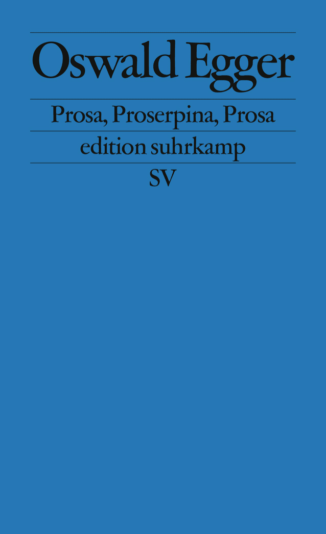 Vorderes Coverbild Prosa, Proserpina, Prosa