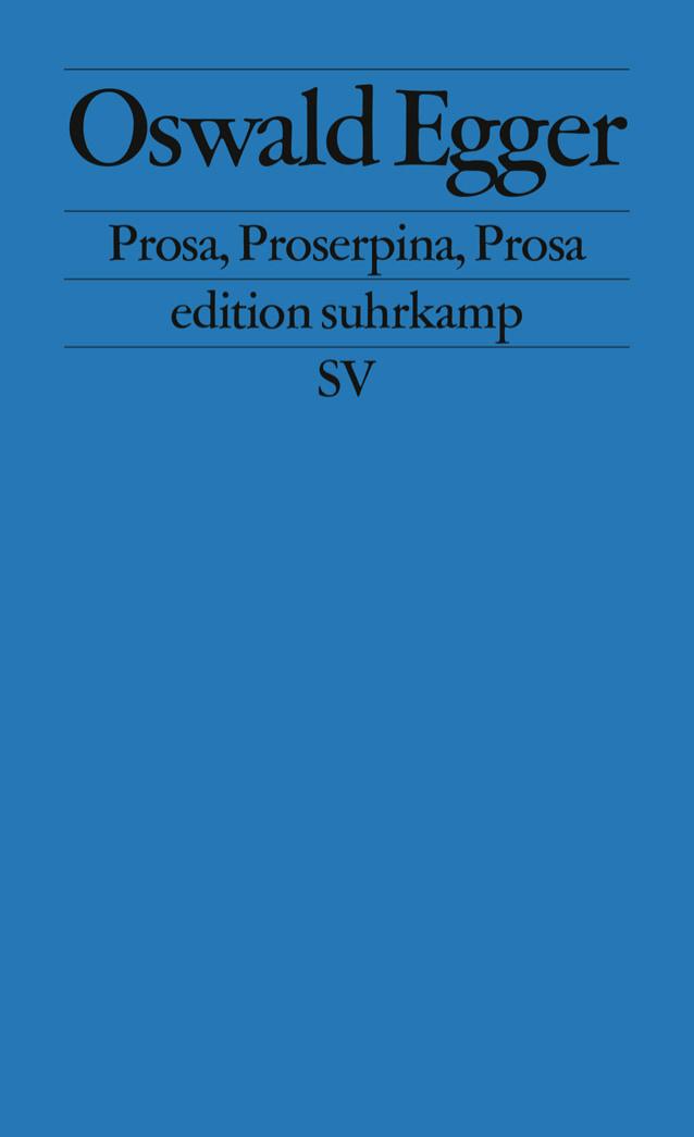 Vorderes Coverbild Prosa, Proserpina, Prosa