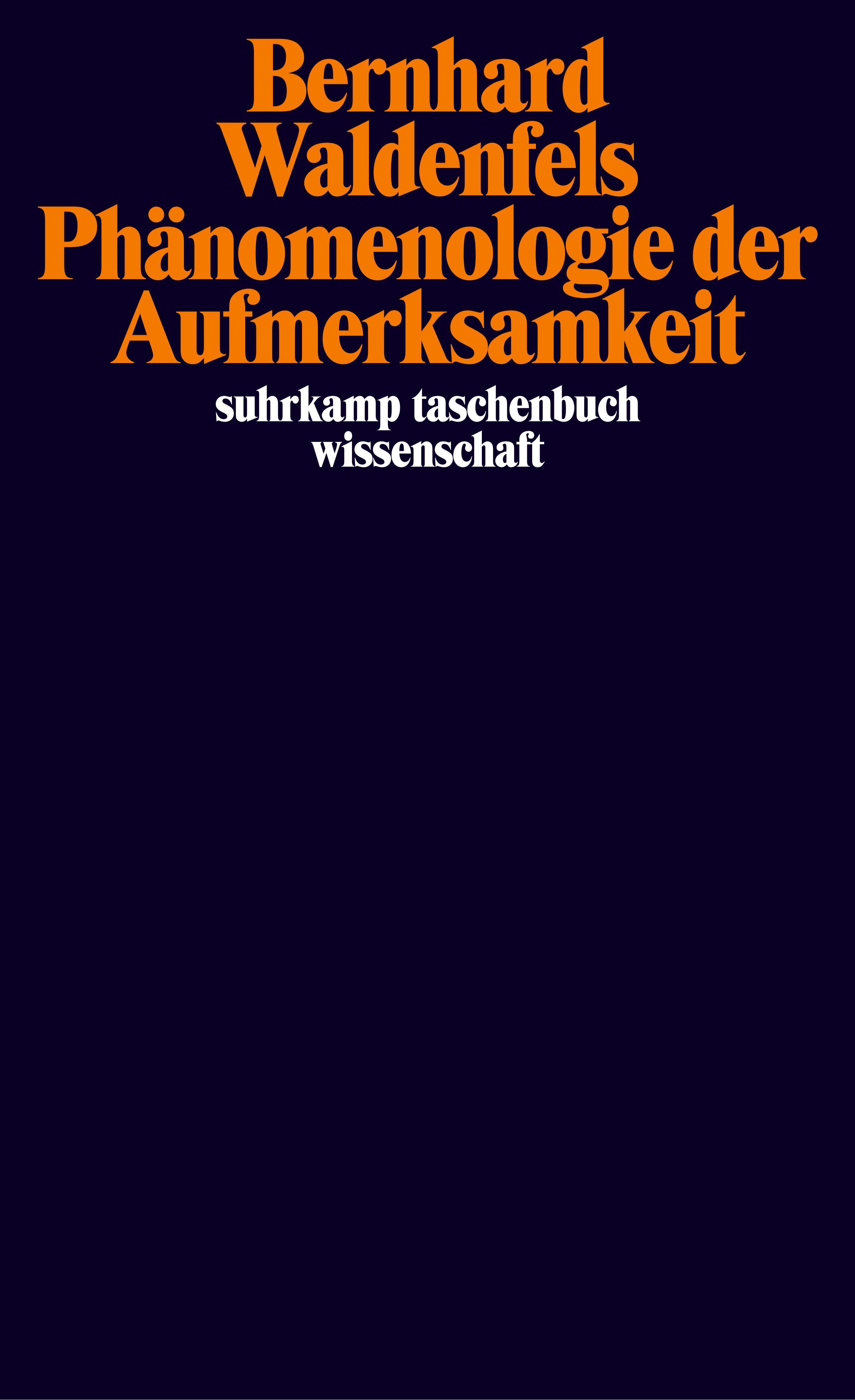 Vorderes Coverbild Phänomenologie der Aufmerksamkeit