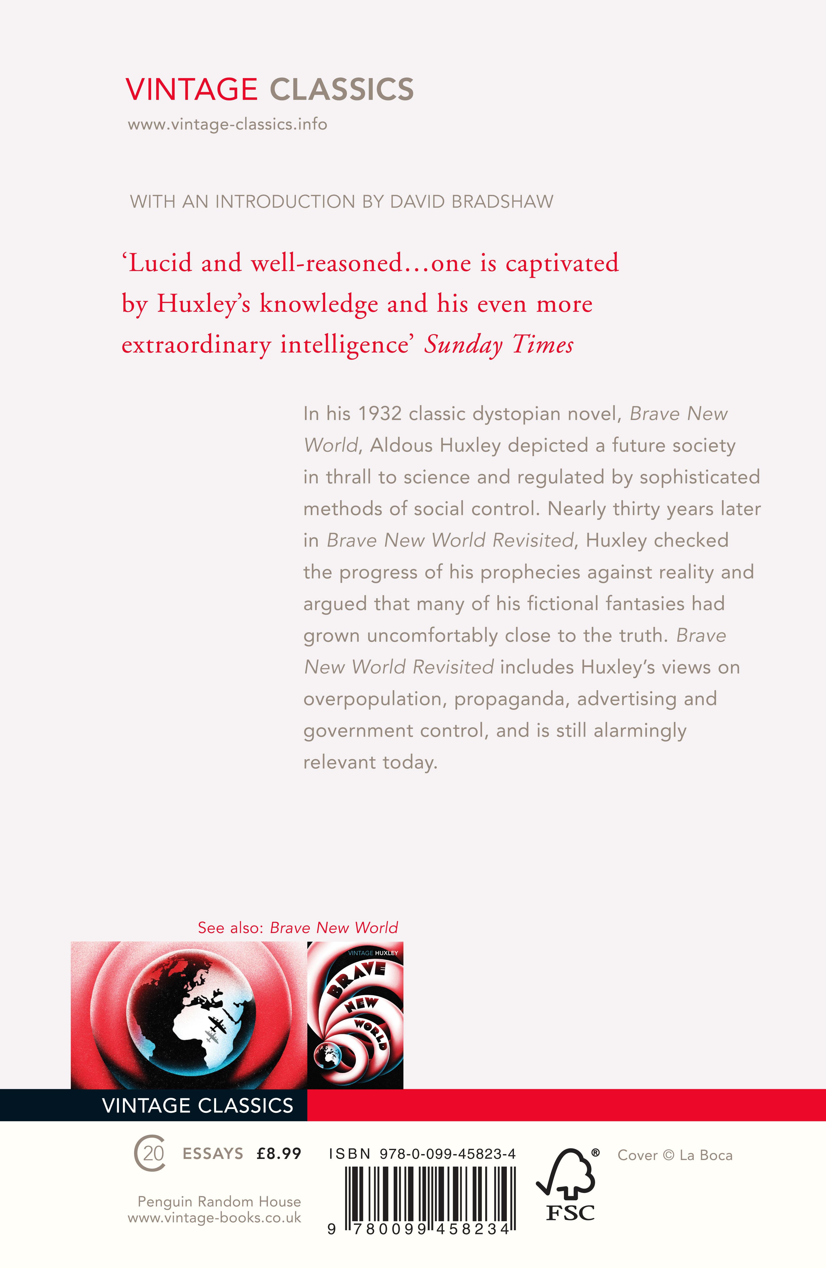 Rückseitencover Brave New World Revisited