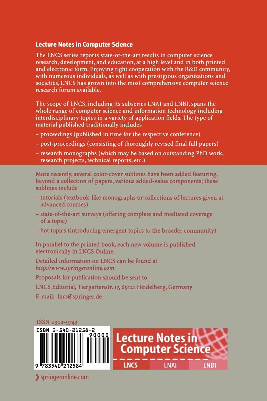Rückseitencover LATIN 2004: Theoretical Informatics