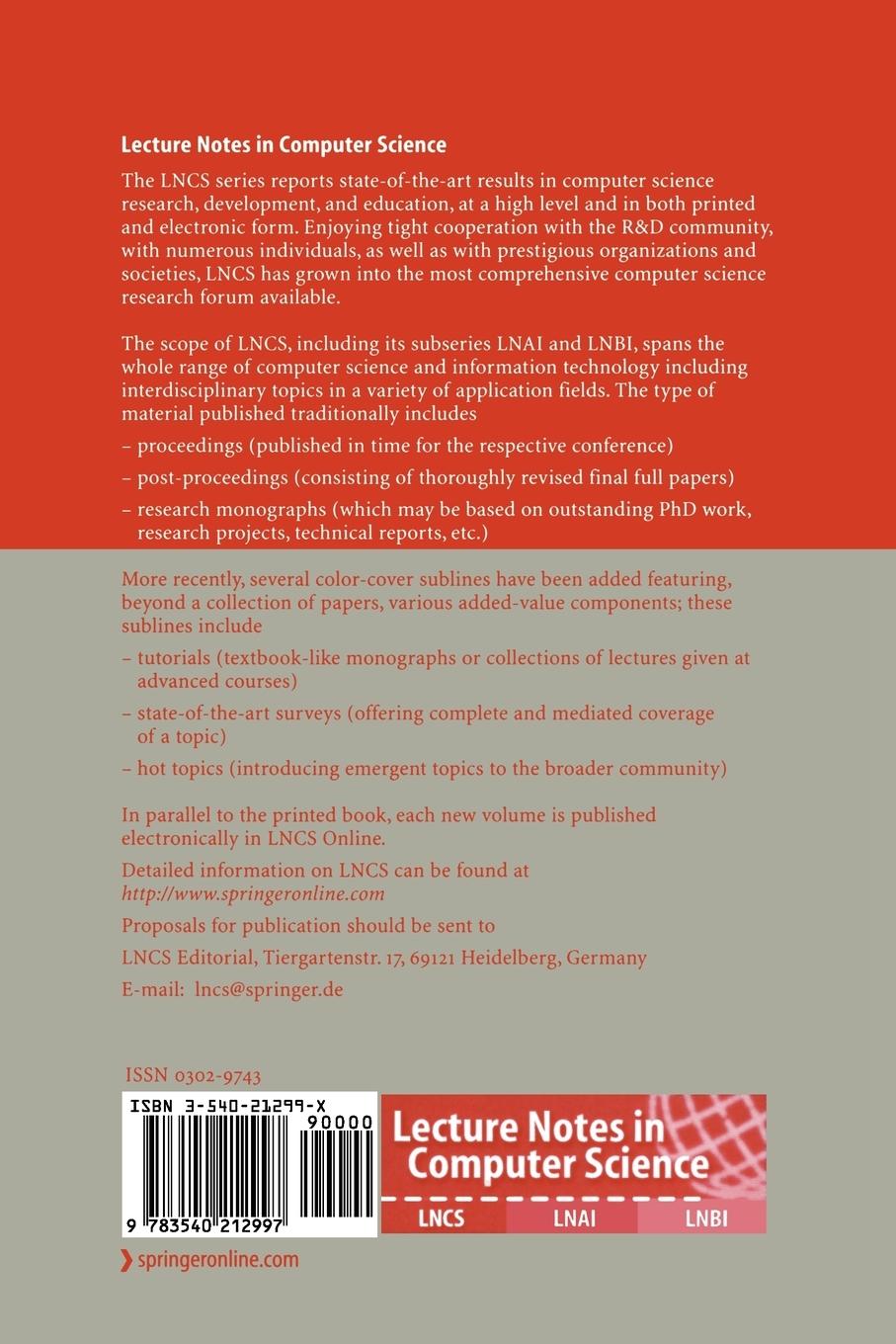 Rückseitencover Tools and Algorithms for the Construction and Analysis of Systems