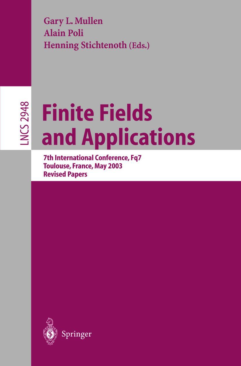 Vorderes Coverbild Finite Fields and Applications