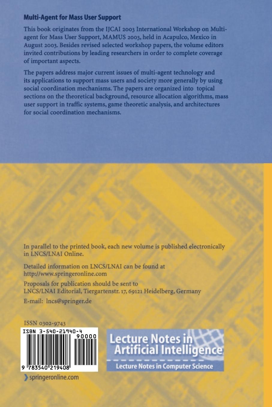 Rückseitencover Multi-Agent for Mass User Support