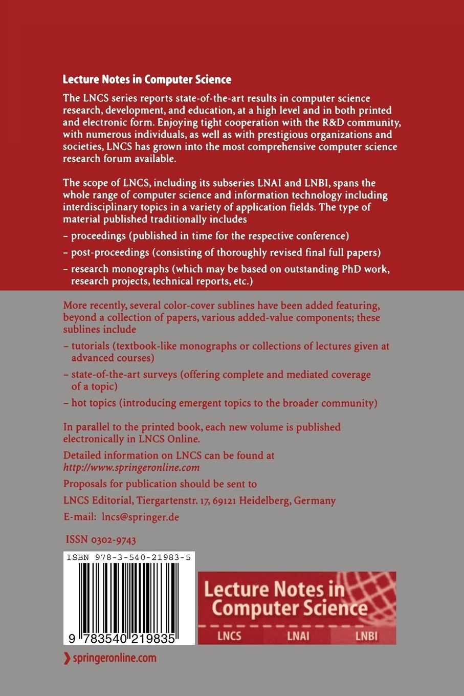 Rückseitencover Computer Vision - ECCV 2004