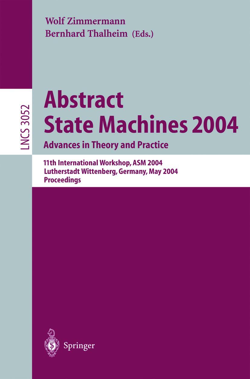 Vorderes Coverbild Abstract State Machines 2004. Advances in Theory and Practice