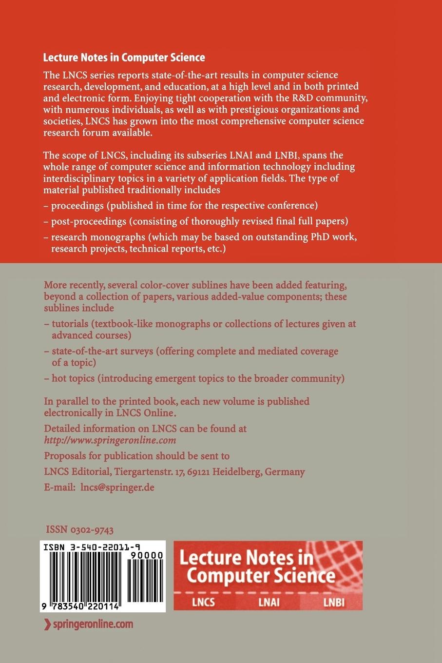 Rückseitencover Reliable Software Technologies - Ada-Europe 2004