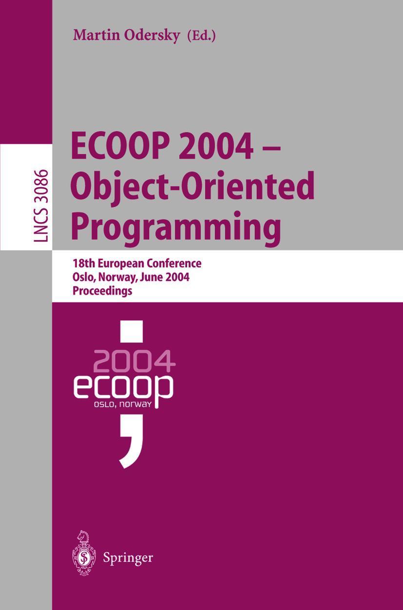 Vorderes Coverbild ECOOP 2004 - Object-Oriented Programming
