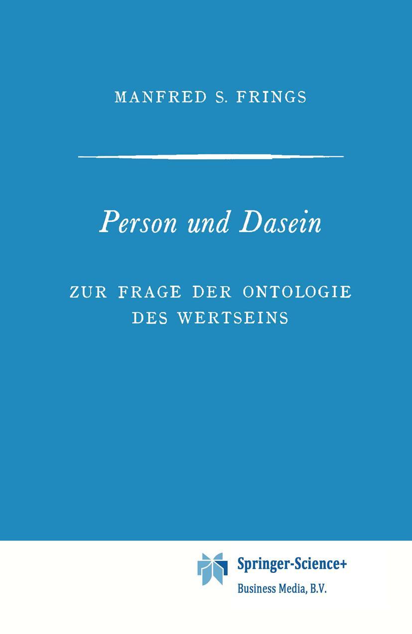 Vorderes Coverbild Person und Dasein