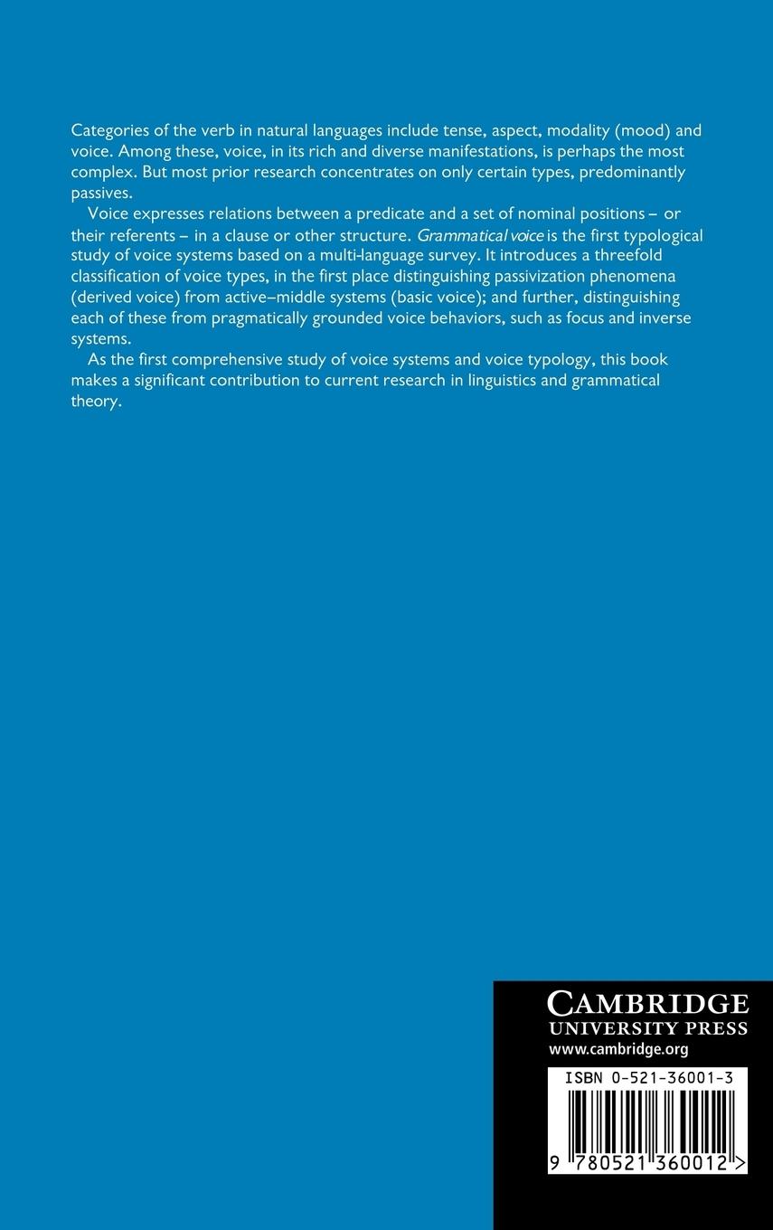 Rückseitencover Grammatical Voice
