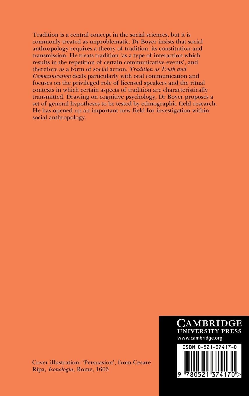 Rückseitencover Tradition as Truth and Communication