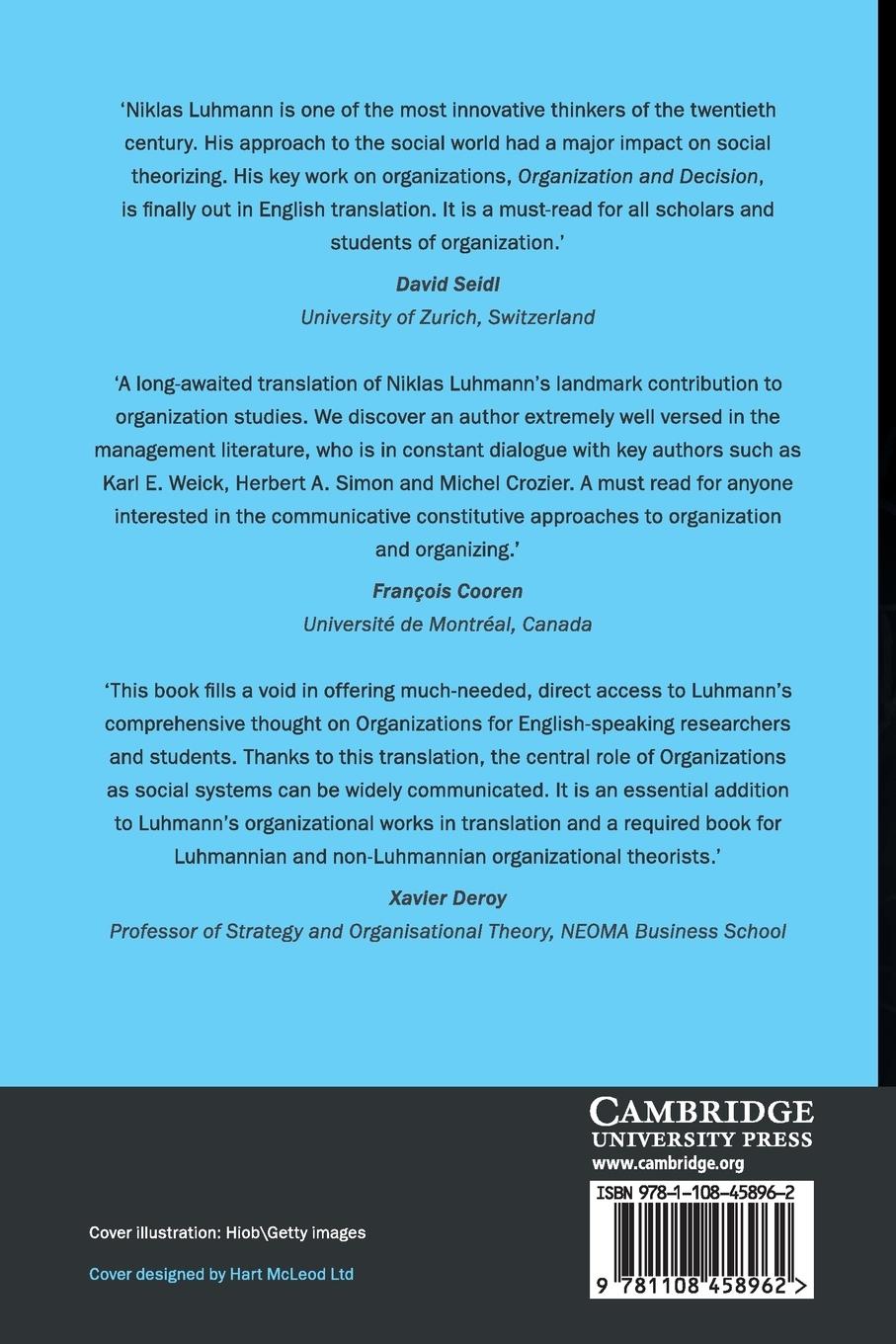 Rückseitencover Organization and Decision