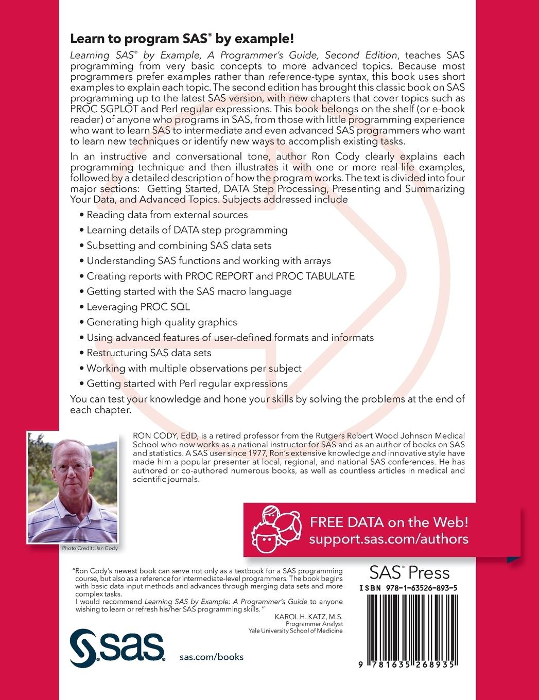 Rückseitencover Learning SAS by Example