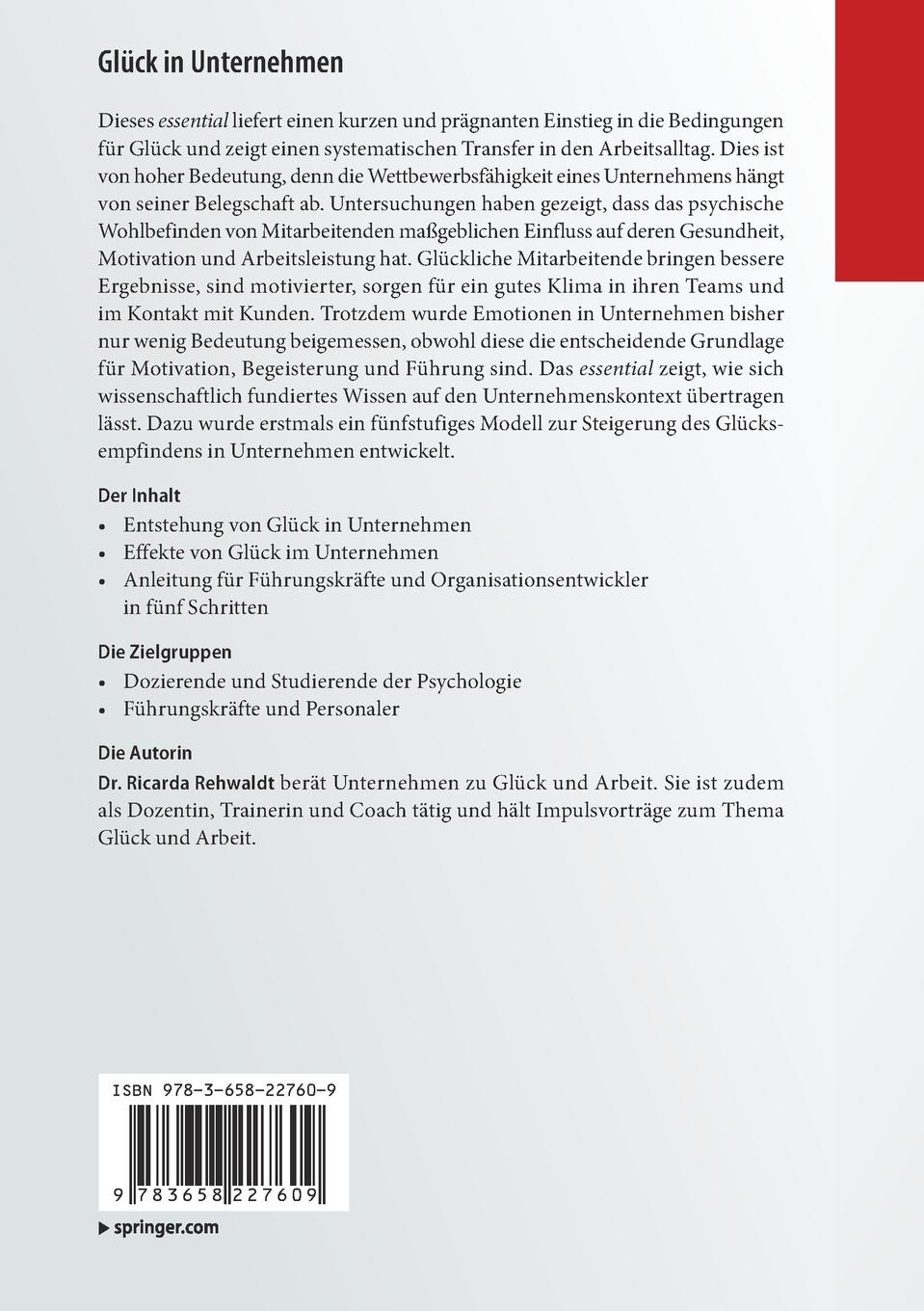 Rückseitencover Glück in Unternehmen