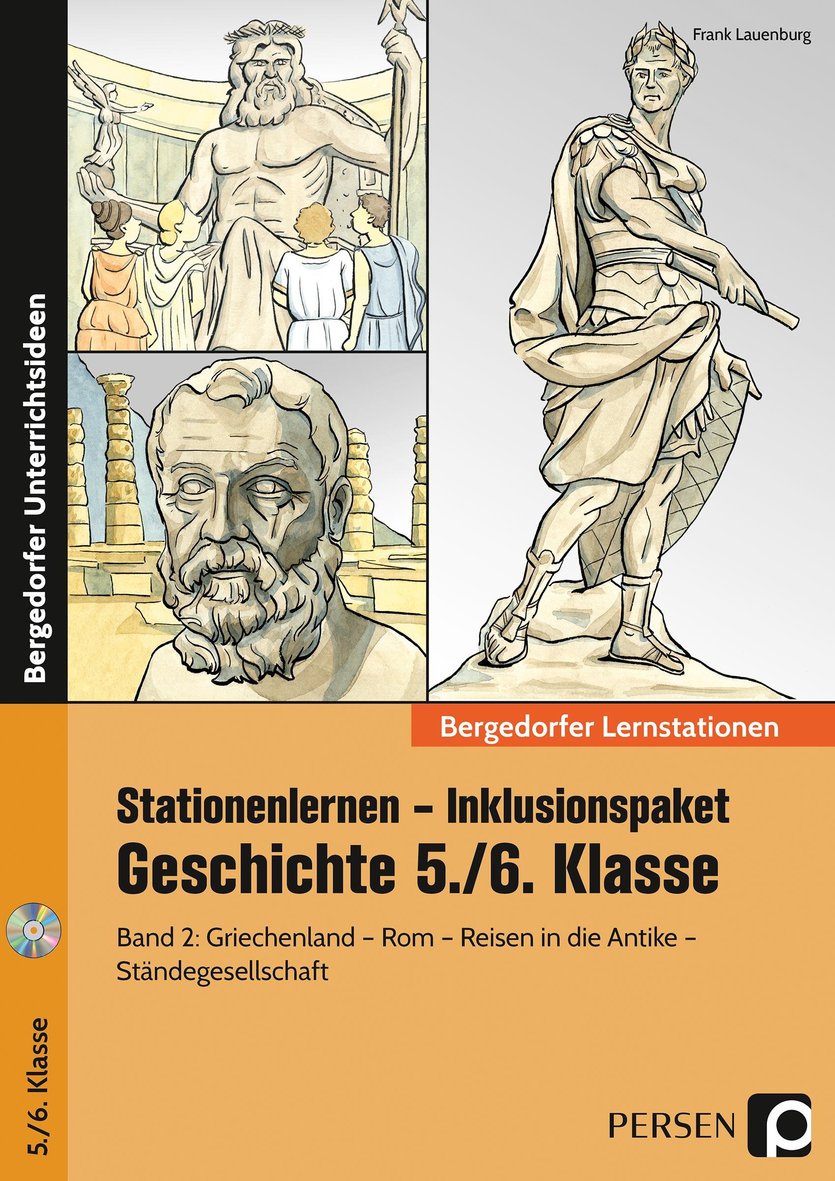 Vorderes Coverbild Stationenlernen Geschichte 5/6 Band 2 - inklusiv