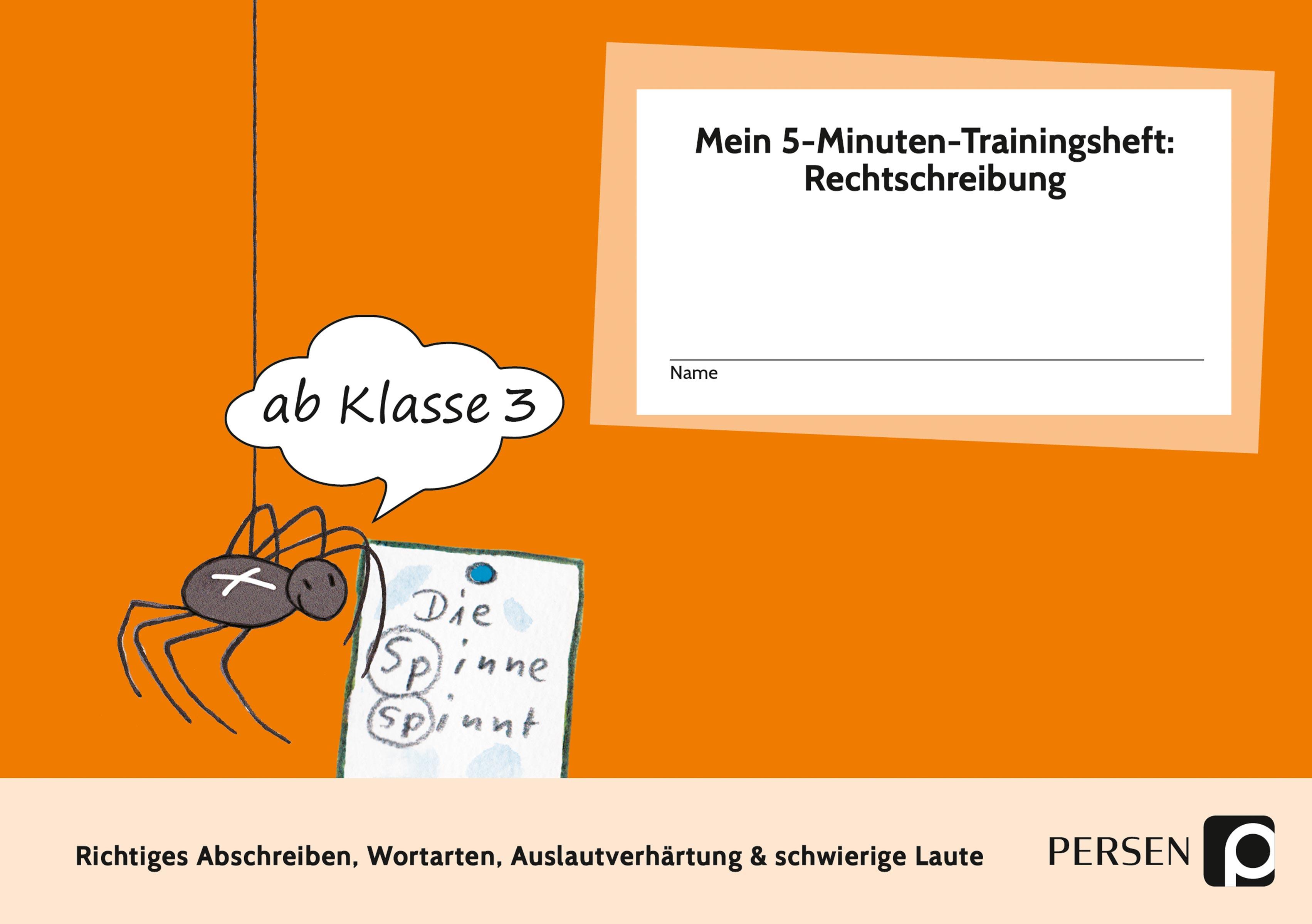 Vorderes Coverbild Mein 5-Min-Trainingsheft: Rechtschreibung 1