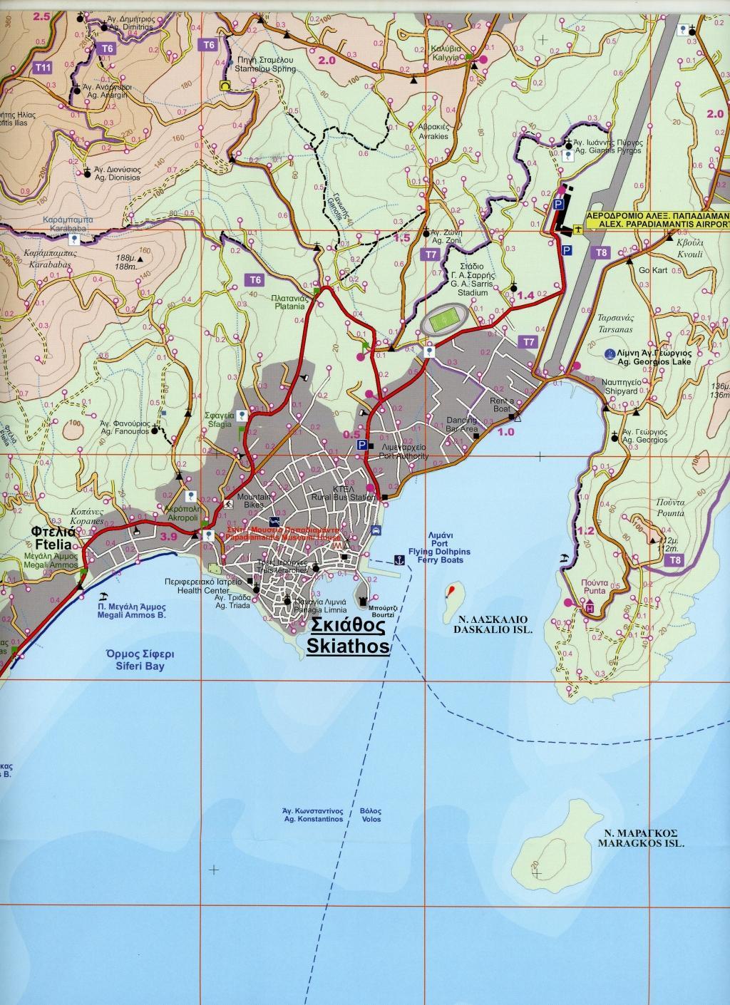 Beispielinhalt (Bild) Skiathos 1 : 15 000