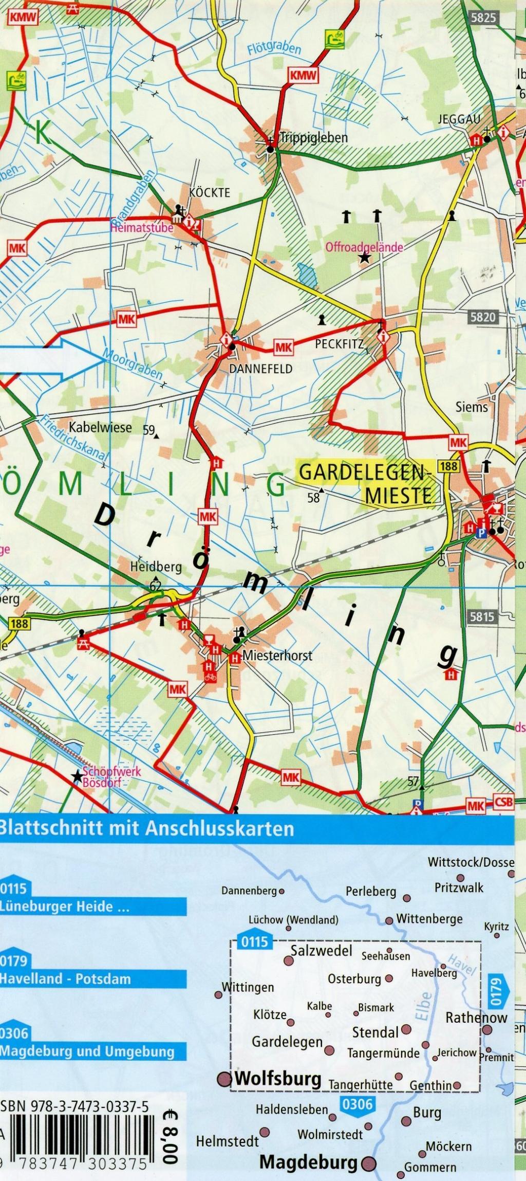 Beispielinhalt (Bild) Altmark. Salzwedel - Havelberg - Stendal - Gardelegen 1:100 000
