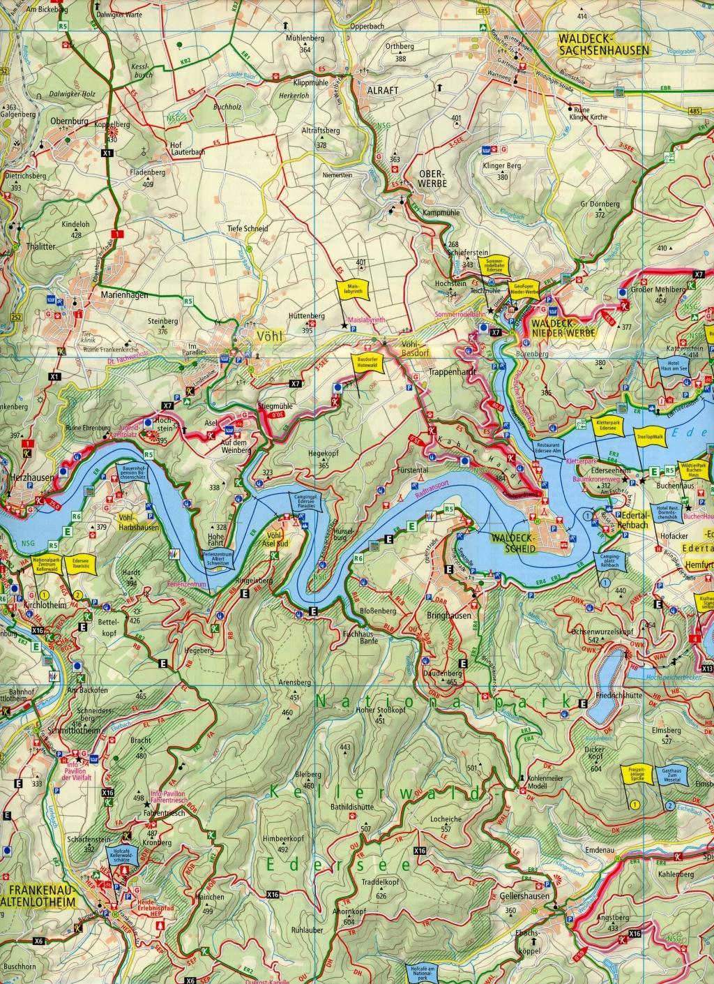 Beispielinhalt (Bild) Edersee, Nationalpark Kellerwald-Edersee 1:50 000