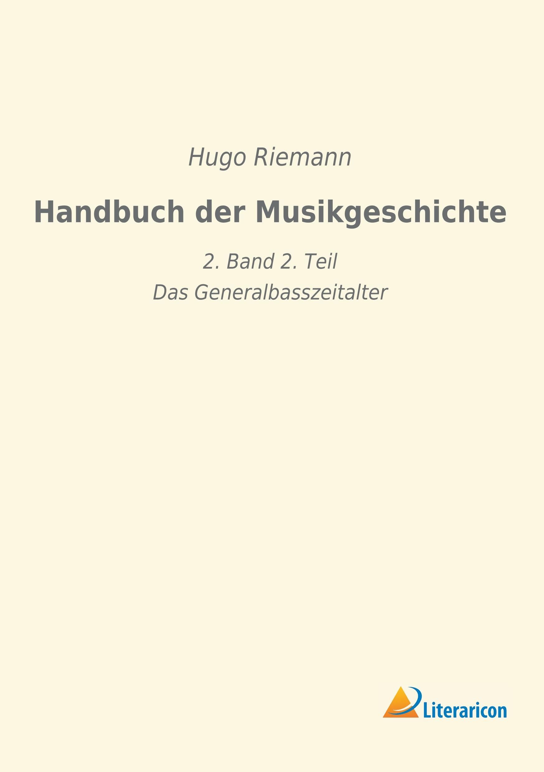 Vorderes Coverbild Handbuch der Musikgeschichte