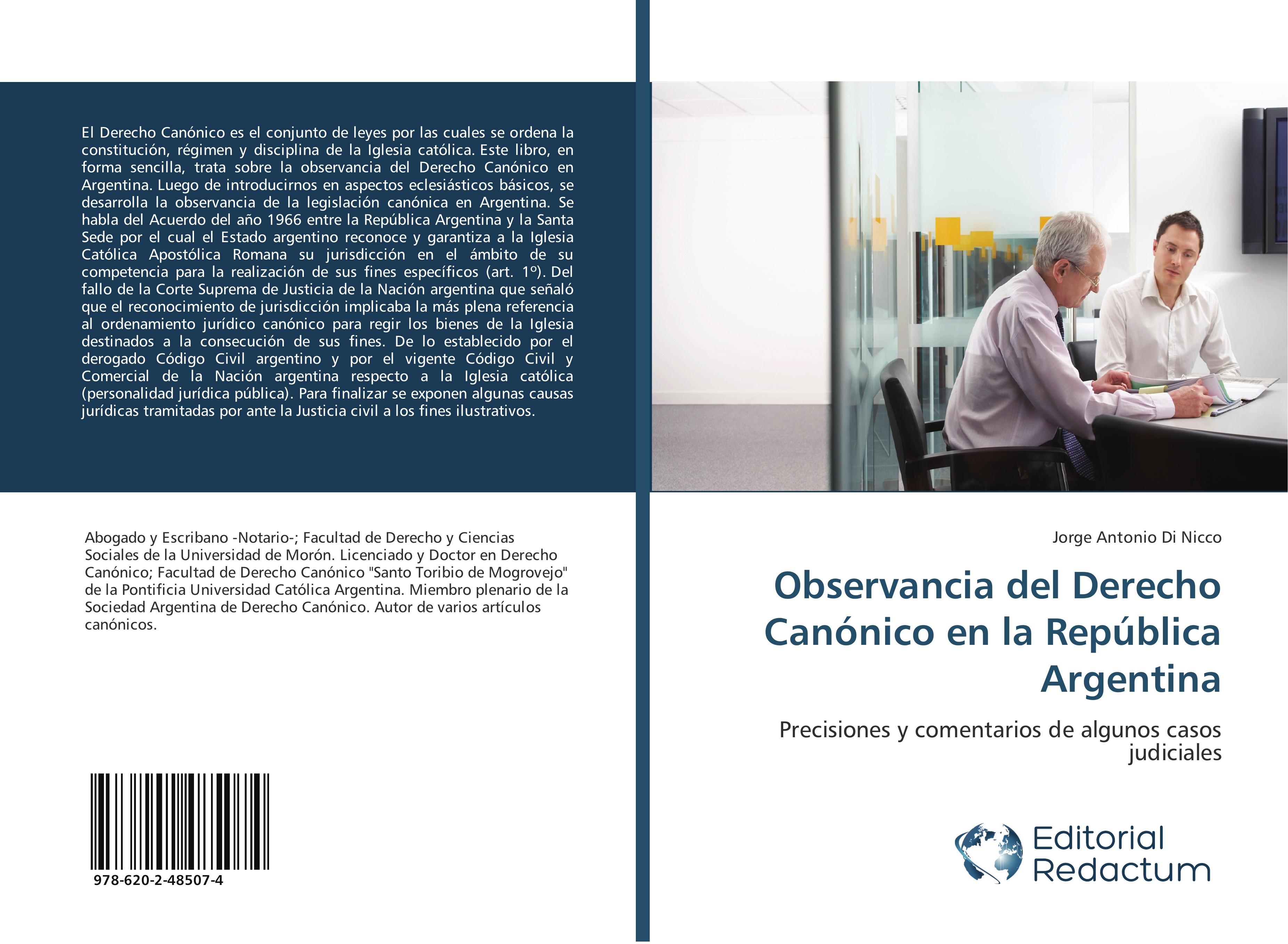 Vorderes Coverbild Observancia del Derecho Canónico en la República Argentina